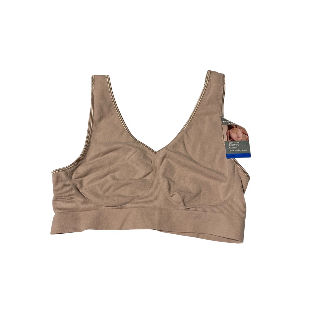 Bali Smooth Support Bralette Nude Taupe Seamless Wireless Bra DFBRAL XL NEW